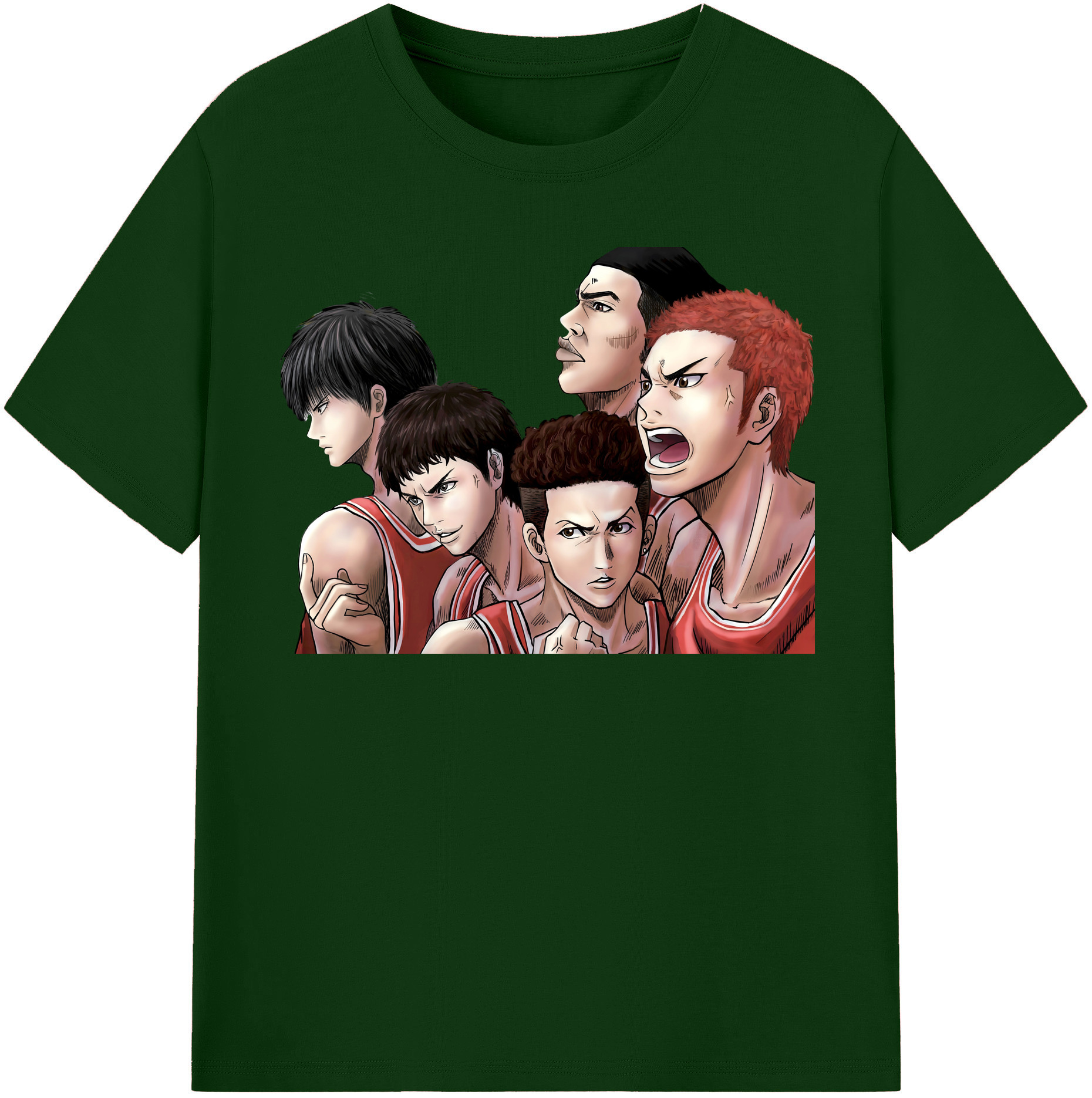SLAM DUNK／スラムダンク 綿100％半袖Tシャツ（フロントプリント）